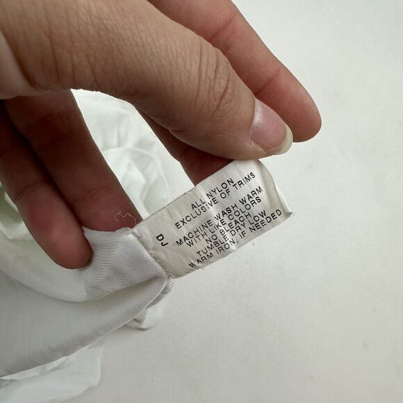 VTG ShadowLine Off White Nylon Camisole Lace Trim With Lace Straps Sz 34 (01) - Picture 5 of 6